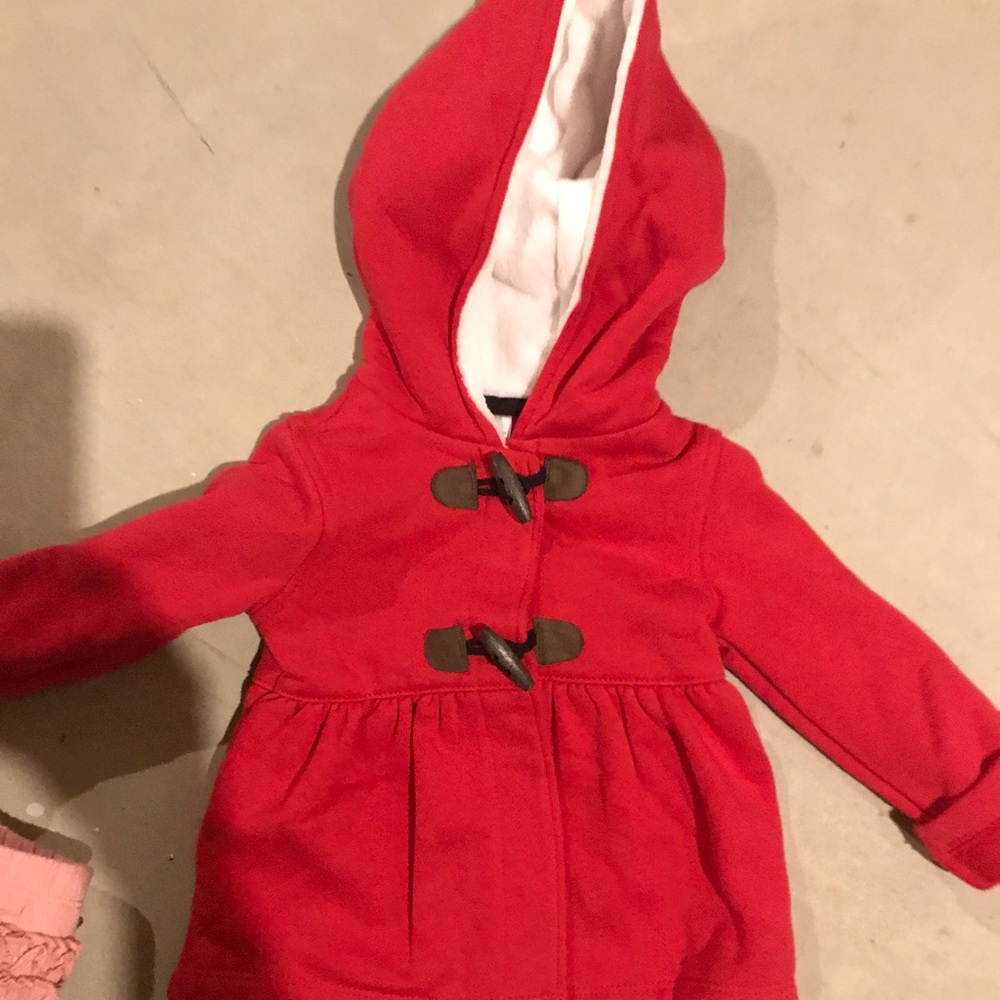 Red hooded jacket toddler size 18mo